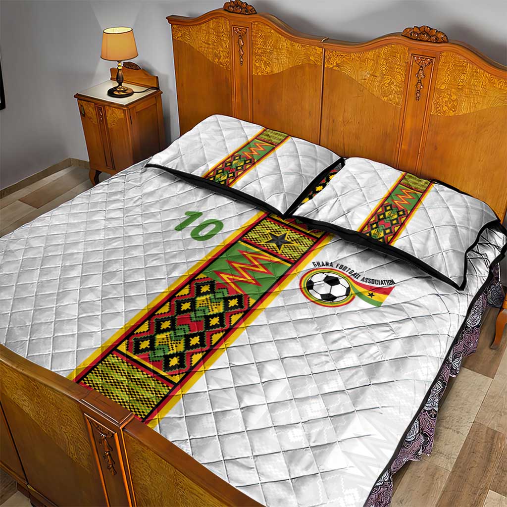 Ghana National Football Custom Quilt Bed Set Kente Motifs Sporty Style - African Pride