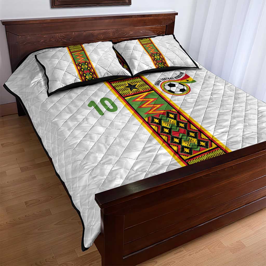 Ghana National Football Custom Quilt Bed Set Kente Motifs Sporty Style - African Pride