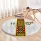 Ghana National Football Custom Round Carpet Kente Motifs Sporty Style - African Pride