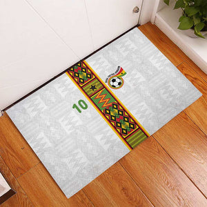 Ghana National Football Custom Rubber Doormat Kente Motifs Sporty Style - African Pride