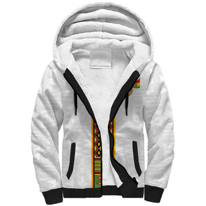 Ghana National Football Custom Sherpa Hoodie Kente Motifs Sporty Style - African Pride