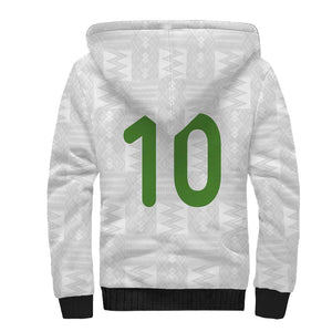 Ghana National Football Custom Sherpa Hoodie Kente Motifs Sporty Style - African Pride