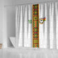 Ghana National Football Custom Shower Curtain Kente Motifs Sporty Style - African Pride