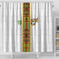 Ghana National Football Custom Shower Curtain Kente Motifs Sporty Style - African Pride