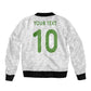 Ghana National Football Custom Sleeve Zip Bomber Jacket Kente Motifs Sporty Style - African Pride
