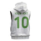 Ghana National Football Custom Sleeveless Hoodie Kente Motifs Sporty Style - African Pride