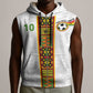Ghana National Football Custom Sleeveless Zip Hoodie Kente Motifs Sporty Style - African Pride