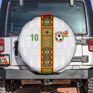 Ghana National Football Custom Spare Tire Cover Kente Motifs Sporty Style - African Pride