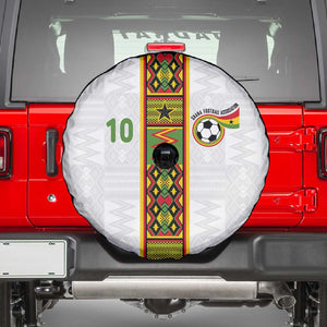 Ghana National Football Custom Spare Tire Cover Kente Motifs Sporty Style - African Pride