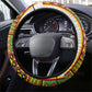 Ghana National Football Steering Wheel Cover Kente Motifs Sporty Style - African Pride