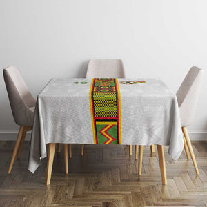 Ghana National Football Custom Tablecloth Kente Motifs Sporty Style - African Pride