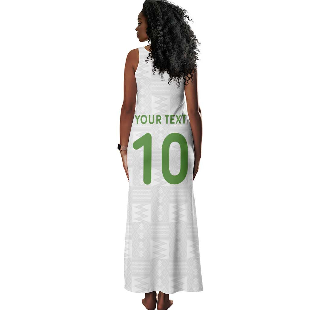 Ghana National Football Custom Tank Maxi Dress Kente Motifs Sporty Style - African Pride
