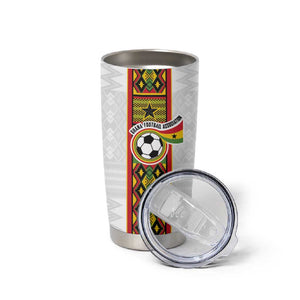 Ghana National Football Custom Tumbler Cup Kente Motifs Sporty Style - African Pride