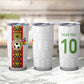 Ghana National Football Custom Tumbler Cup Kente Motifs Sporty Style - African Pride