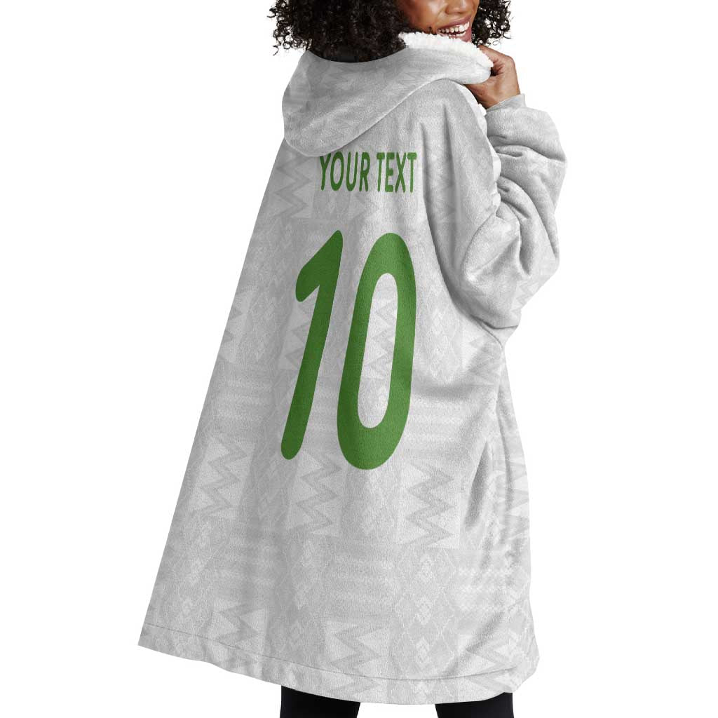 Ghana National Football Custom Wearable Blanket Hoodie Kente Motifs Sporty Style - African Pride