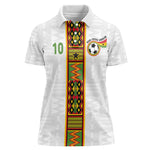 Ghana National Football Custom Women Polo Shirt Kente Motifs Sporty Style - African Pride