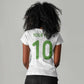 Ghana National Football Custom Women V-Neck T-Shirt Kente Motifs Sporty Style - African Pride