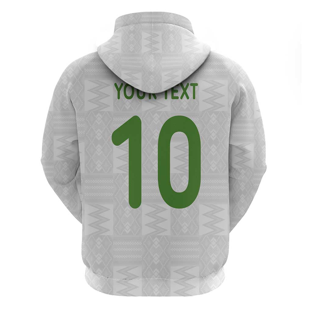Ghana National Football Custom Zip Hoodie Kente Motifs Sporty Style - African Pride
