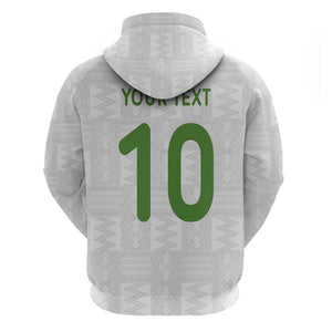 Ghana National Football Custom Zip Hoodie Kente Motifs Sporty Style - African Pride