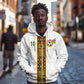 Ghana National Football Custom Zip Hoodie Kente Motifs Sporty Style - African Pride
