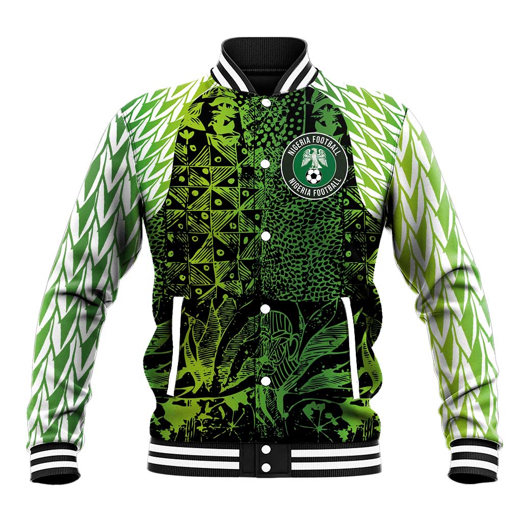 Nigeria National Football Custom Baseball Jacket Super Eagles-Shoulders Sleeves Armor - African Pride