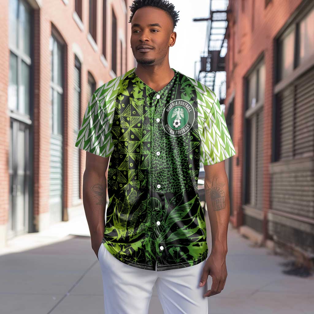 Nigeria National Football Custom Baseball Jersey Super Eagles-Shoulders Sleeves Armor - African Pride