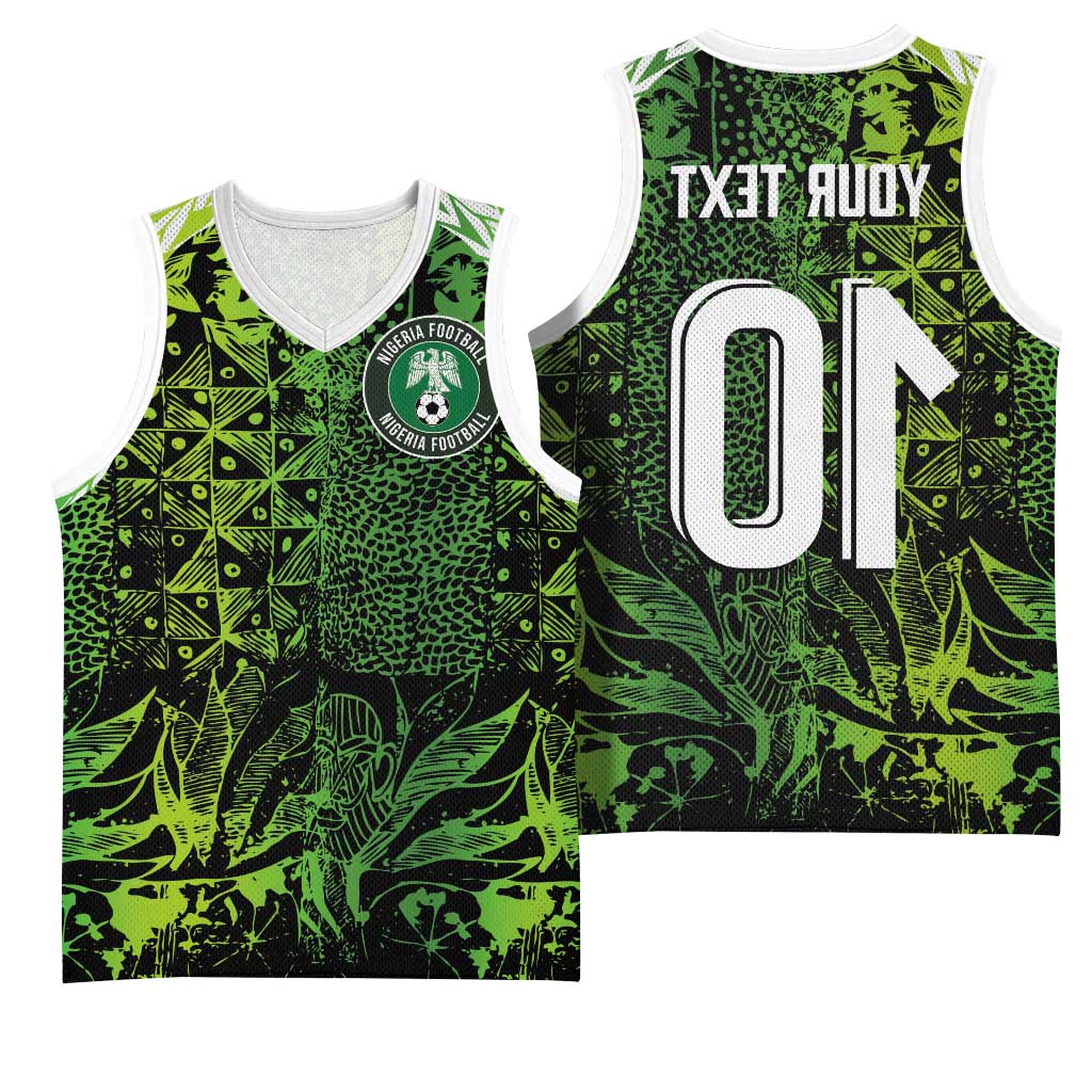 Nigeria National Football Custom Basketball Jersey Super Eagles-Shoulders Sleeves Armor - African Pride