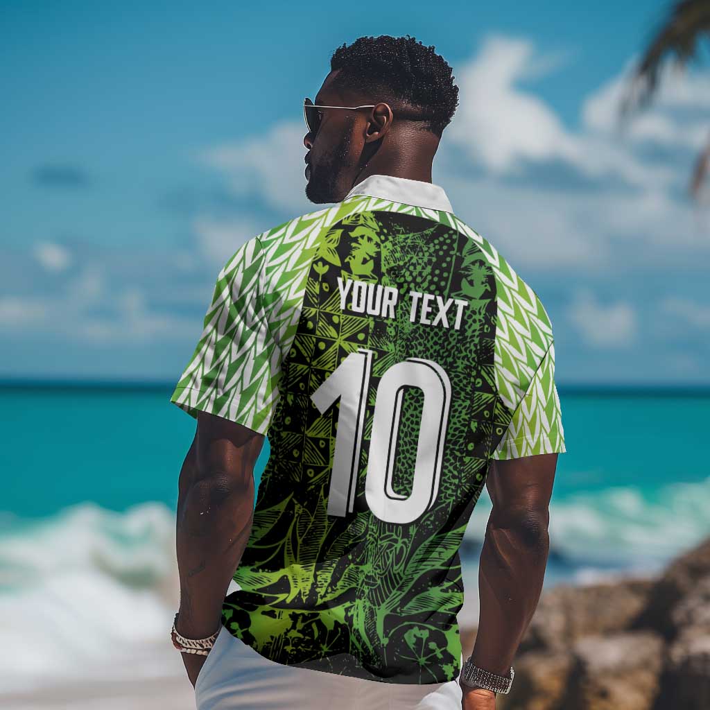 Nigeria National Football Custom Hawaiian Shirt Super Eagles-Shoulders Sleeves Armor - African Pride