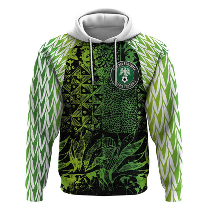 Nigeria National Football Custom Hoodie Super Eagles-Shoulders Sleeves Armor - African Pride