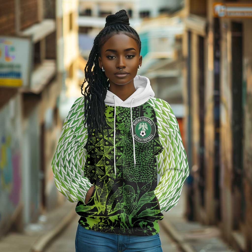 Nigeria National Football Custom Hoodie Super Eagles-Shoulders Sleeves Armor - African Pride