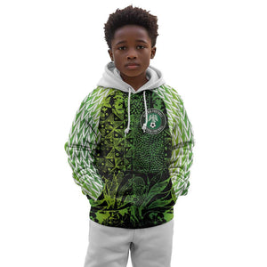 Nigeria National Football Custom Kid Hoodie Super Eagles-Shoulders Sleeves Armor - African Pride