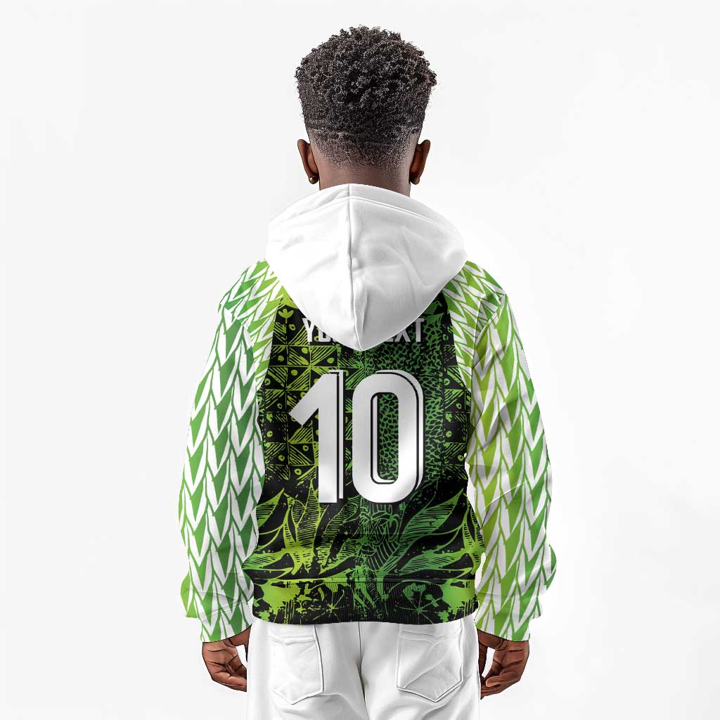 Nigeria National Football Custom Kid Hoodie Super Eagles-Shoulders Sleeves Armor - African Pride