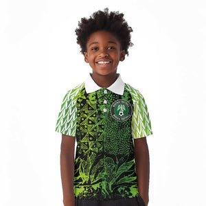 Nigeria National Football Custom Kid Polo Shirt Super Eagles-Shoulders Sleeves Armor - African Pride