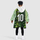 Nigeria National Football Custom Kid Wearable Blanket Hoodie Super Eagles-Shoulders Sleeves Armor - African Pride