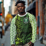 Nigeria National Football Custom Long Sleeve Shirt Super Eagles-Shoulders Sleeves Armor - African Pride