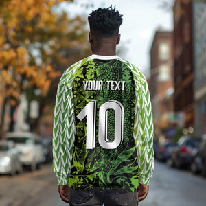 Nigeria National Football Custom Long Sleeve Shirt Super Eagles-Shoulders Sleeves Armor - African Pride