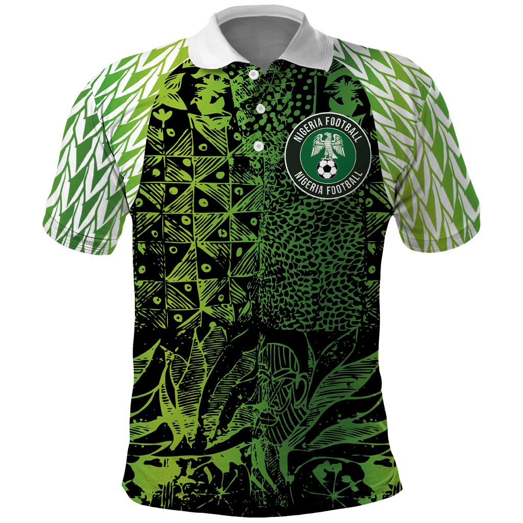 Nigeria National Football Custom Polo Shirt Super Eagles-Shoulders Sleeves Armor - African Pride