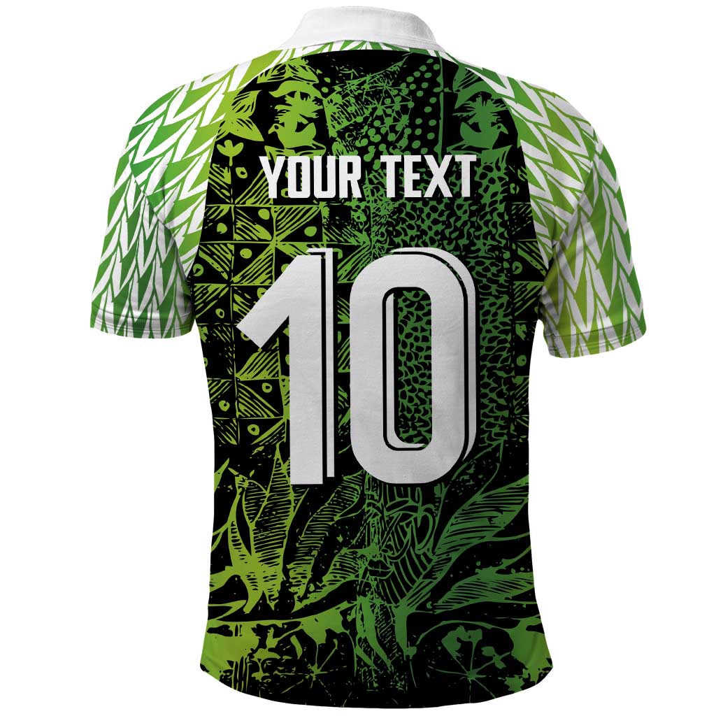 Nigeria National Football Custom Polo Shirt Super Eagles-Shoulders Sleeves Armor - African Pride