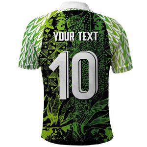 Nigeria National Football Custom Polo Shirt Super Eagles-Shoulders Sleeves Armor - African Pride