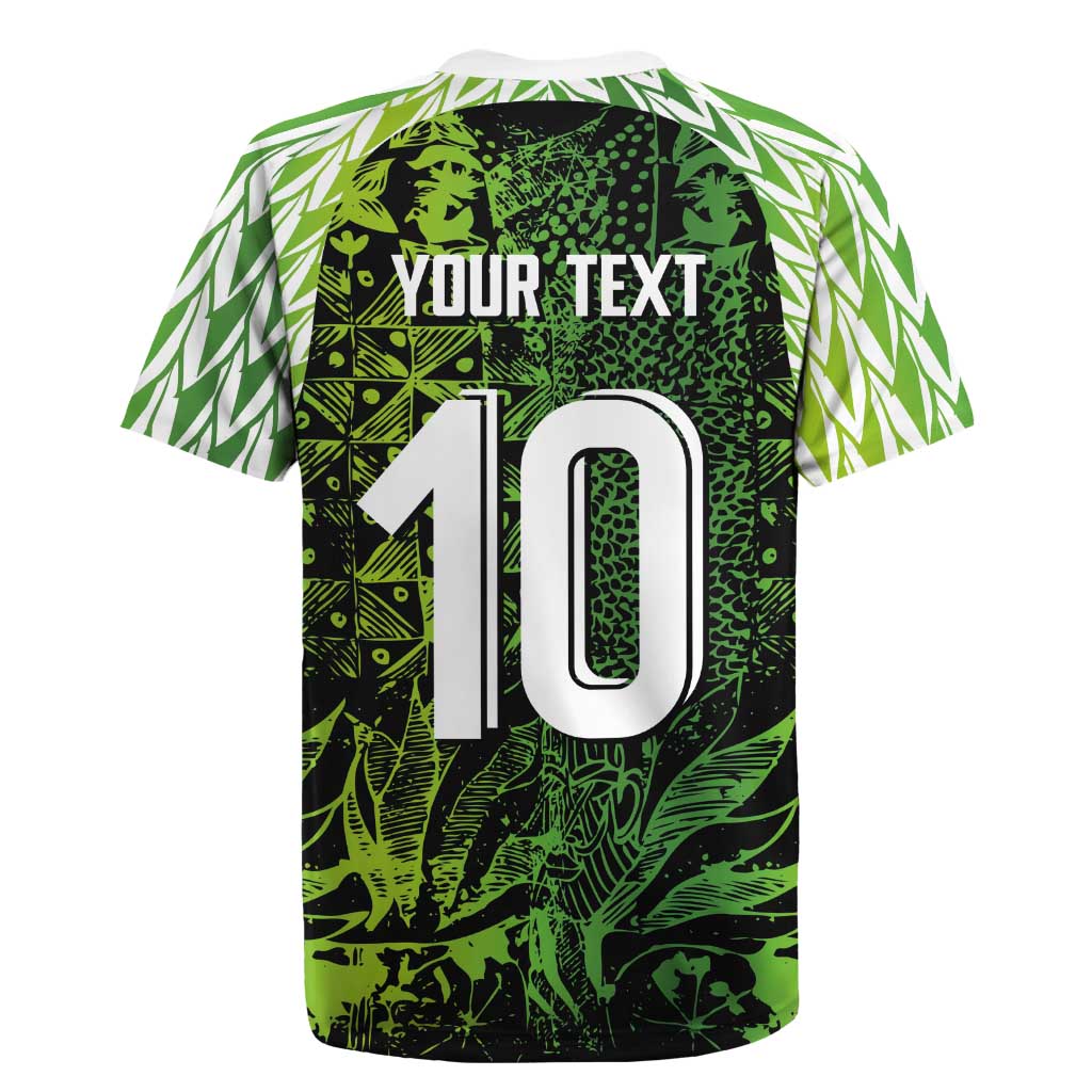 Nigeria National Football Custom Rugby Jersey Super Eagles-Shoulders Sleeves Armor - African Pride