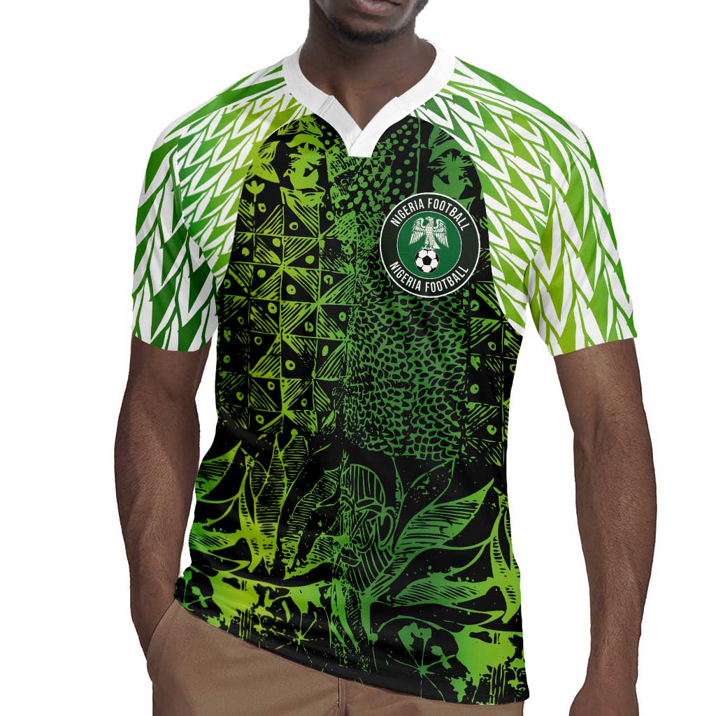 Nigeria National Football Custom Rugby Jersey Super Eagles-Shoulders Sleeves Armor - African Pride