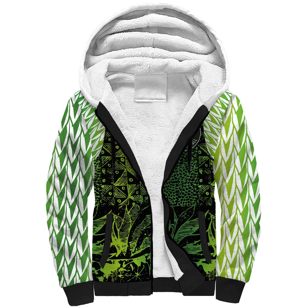Nigeria National Football Custom Sherpa Hoodie Super Eagles-Shoulders Sleeves Armor - African Pride