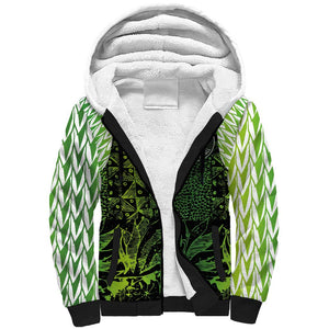 Nigeria National Football Custom Sherpa Hoodie Super Eagles-Shoulders Sleeves Armor - African Pride