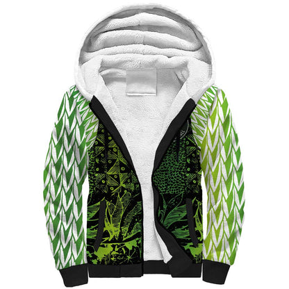Nigeria National Football Custom Sherpa Hoodie Super Eagles-Shoulders Sleeves Armor - African Pride