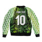 Nigeria National Football Custom Sleeve Zip Bomber Jacket Super Eagles-Shoulders Sleeves Armor - African Pride
