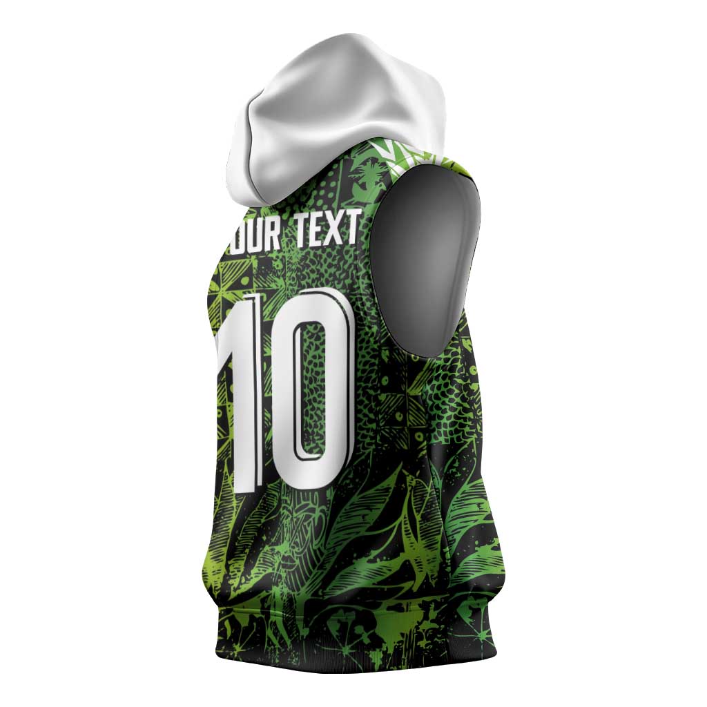 Nigeria National Football Custom Sleeveless Hoodie Super Eagles-Shoulders Sleeves Armor - African Pride