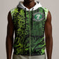 Nigeria National Football Custom Sleeveless Zip Hoodie Super Eagles-Shoulders Sleeves Armor - African Pride