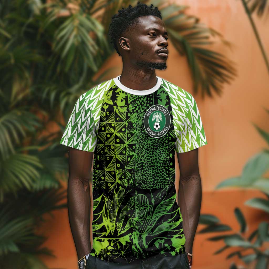 Nigeria National Football Custom T shirt Super Eagles-Shoulders Sleeves Armor - African Pride