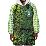 Nigeria National Football Custom Wearable Blanket Hoodie Super Eagles-Shoulders Sleeves Armor - African Pride