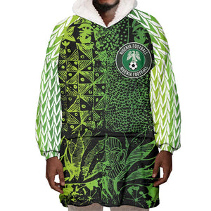 Nigeria National Football Custom Wearable Blanket Hoodie Super Eagles-Shoulders Sleeves Armor - African Pride